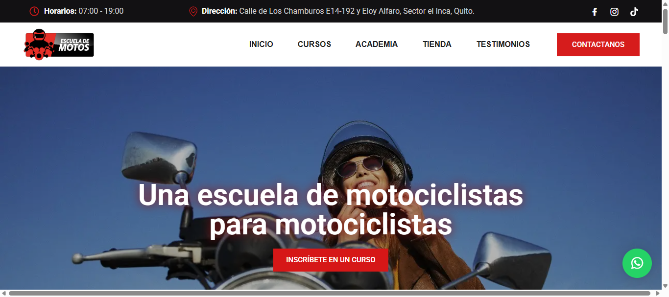 Escuela de Motos – Plataforma de Capacitación y Seguridad Vial